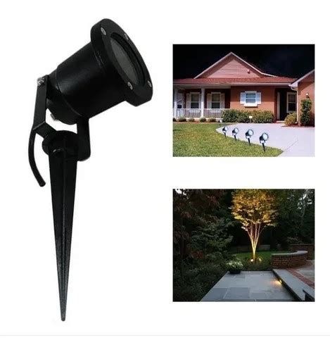 Foco Farol Led Estaca Porta Gu10 Jardín Ip65 Cálida fría Work LED