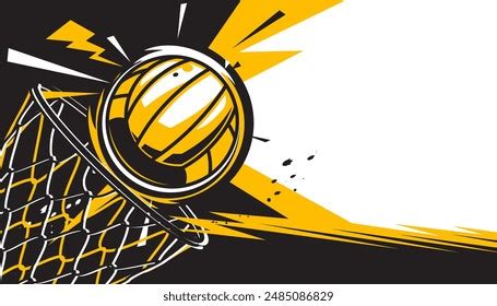 Abstract Netball Background Design Sports Concept Stock Vector (Royalty ...