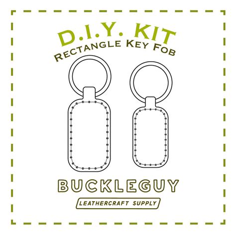 Key Fob Collection Leather Pattern, PDF Template - Buckleguy.com