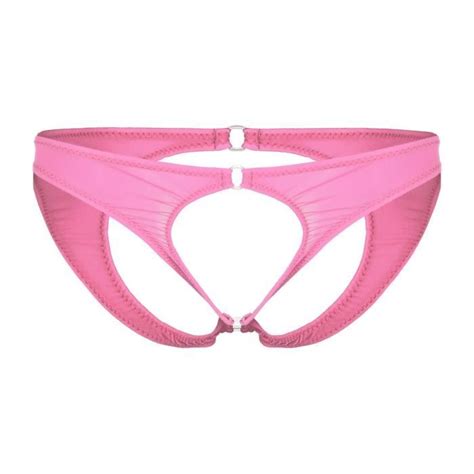 Iixpin String Ouvert Homme Sexy Fesse Nue Tanga Sous V Tement Bikini Thong S Xl Rose