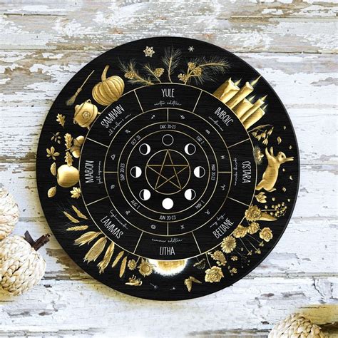 Wheel Of The Year 2024 Pagan Calendar Witchcraft Wicca Etsy Pagan