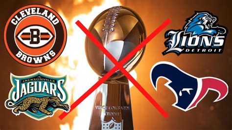 Which Nfl Teams Have Never Played In A Super Bowl Sports Brackets