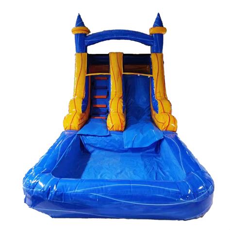 Ready To Ship Inflatable Water Slides With Pool – inflatableisland.co