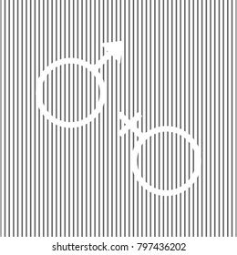 Sex Symbol Sign Vector White Icon Stock Vector Royalty Free Shutterstock