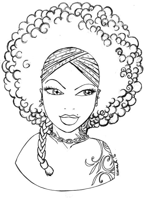 Afro Coloring Pages At Free Printable Colorings