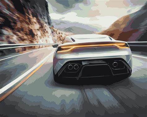 Картина по номерам «Машины: Поездка по горной дороге» EVEE-cars-0046 ...
