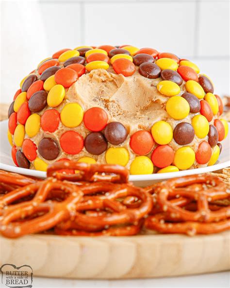Reeses Dessert Cheese Ball Butter With A Side Of Bread