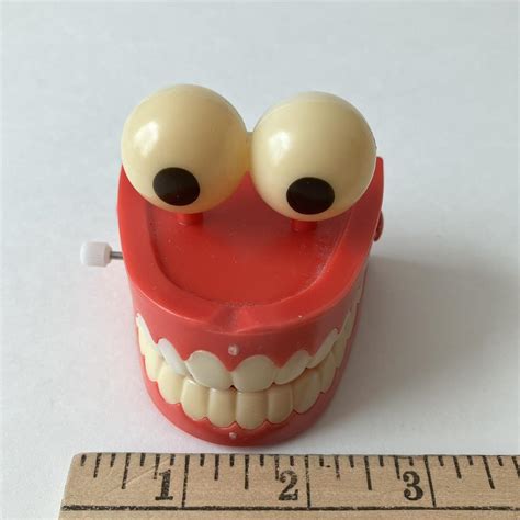 👀 Vintage wind-up toy teeth with eyeballs!... - Depop