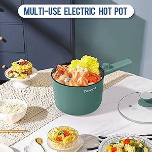 Topwit Electric Hot Pot L Ramen Cooker Portable Non Stick Frying Pan Electric Pot For