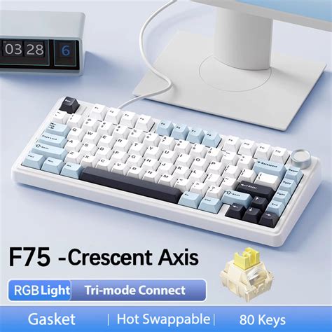 Aula F Mechanical Keyboard Key Rgb Tri Mode Wired Bluetooth G Gasket Structure Hot