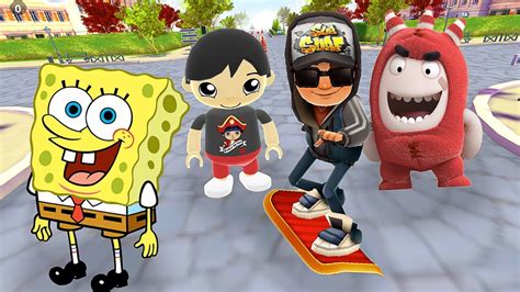 Spongebob Sponge On The Run Vs Tag With Ryan Vs Subway Surfers Vs