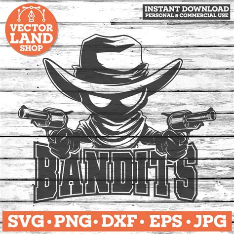 Bandits Svg Mascot Team Svg Team Logo Mascot Svg Bandits Png