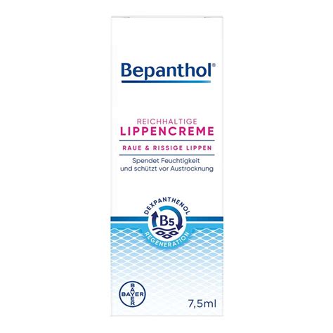 Bepanthol Reichhaltige Lippencreme F R Raue Rissige Lippen G