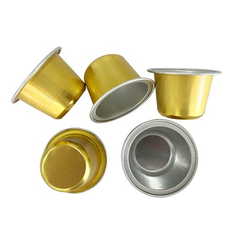 China Factory Empty Aluminium Foil Coffee Capsule With Lid Aluminum