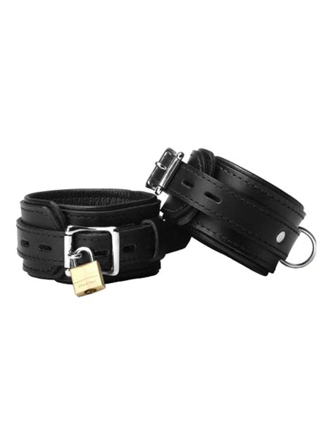 Strict Leather Premium Locking Cuffs Adult Sex Toys Intimate Supplies Sexual Wellness