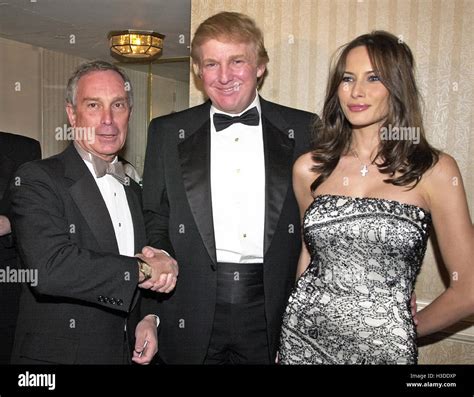 Mayor Michael Bloomberg Republican Of New York Welcomes Donald Trump