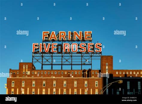 Farine Five Roses Sign Lachine Canal Griffintown Montreal Quebec