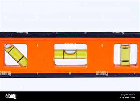 closeup   level tool isolated  white stock photo alamy