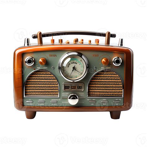 vintage radio isolated  transparent background antique radio clip