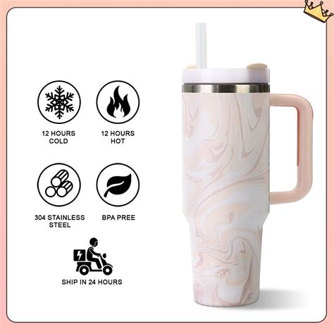 Ml Insulated Vacuum Tumbler Stainless Steel Hot And Cold Aquaflask With Straw And Handle
