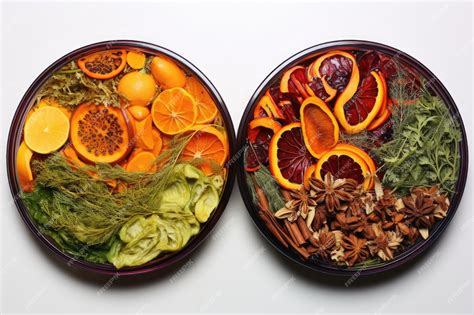 premium ai image    comparison  dehydrated food