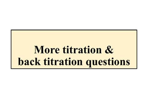 A level Chemistry Titration Calculations | Teaching Resources
