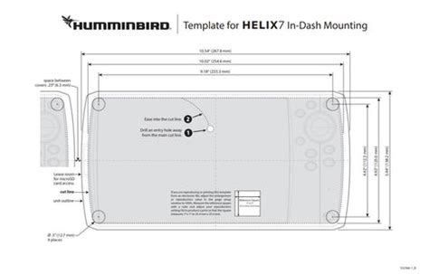 Humminbird Helix Flush Mount Diagrams for In Dash Mounting – Sonar Pros