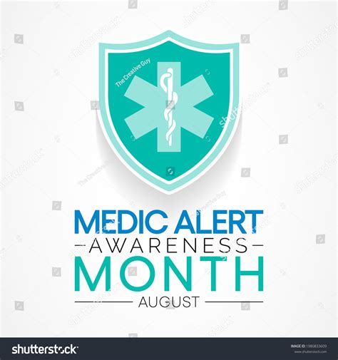 Medic Alert Awareness Month Observed Every Stock Vector Royalty Free