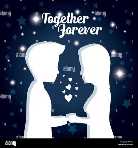 Couple In Love Together Forever Vector Illustration Graphic Design Stock Vector Image And Art Alamy