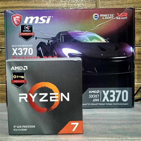 CPU AMD RYZEN 7 3700X 8C/16T + MSI X370 GAMING PRO CARBON (AM4) มือ2 ...