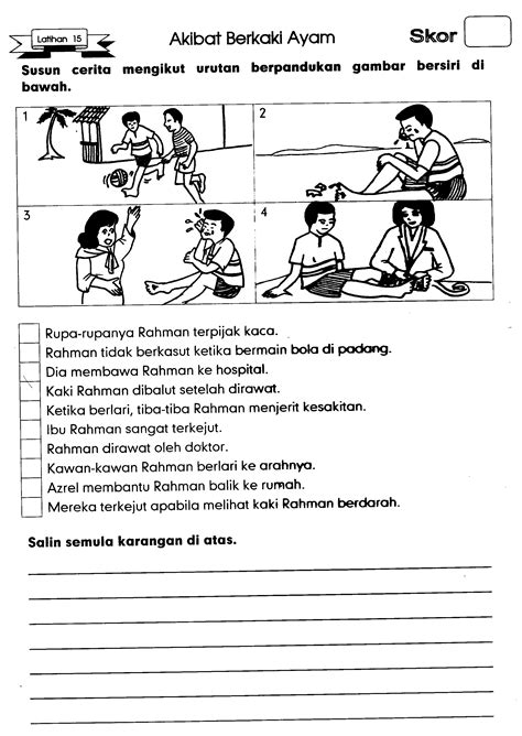 Latihan Penulisan Bahasa Melayu Tahun 3 Akibat Berkaki Ayam Cikgu Leiza