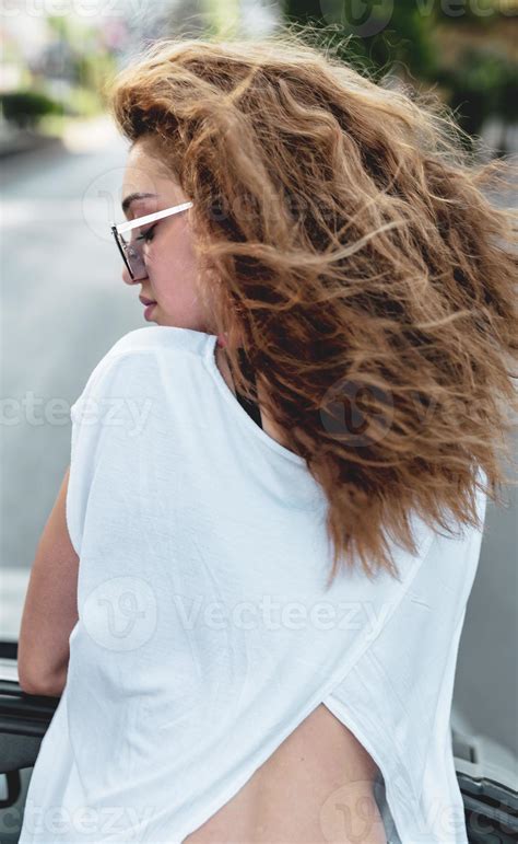 Attractive Blonde Caucasian Female Model Posing Outside Stock Photo At Vecteezy