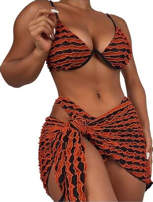 Prevently Drei Sexy Set Bikini Split Women S Print Body Shape Bikini Swimwear Set Fresh Bikini