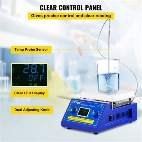 Vevor Hot Plate Magnetic Stirrer Lab Magnetic Stirrer Rpm L Max F C Vevor Us