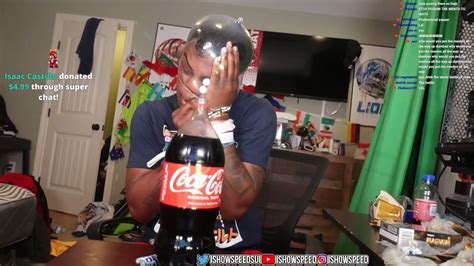 Ishowspeed Tries The Mentos And Coke Challenge😂 Part 2 Youtube