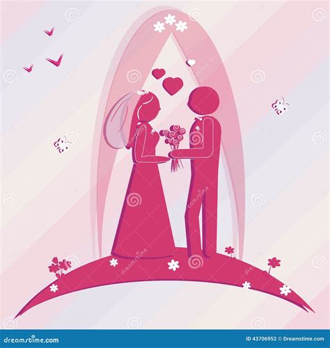 Bride On Pink Background Vector Illustration 18526238