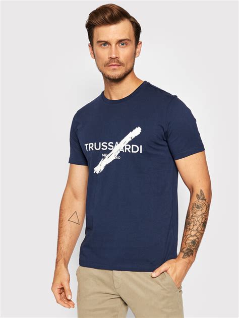 Trussardi Футболка Logo 52T00521 Cиній Regular Fit | Modivo.ua