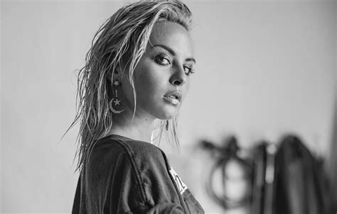 Wallpaper white black look blonde for mobile and desktop section девушки resolution