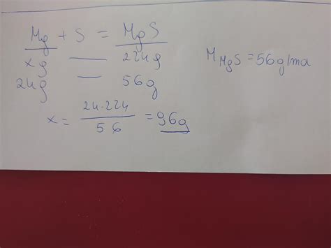 oblicz ile gramów magnezów przereagowało z siarką jeśli powstało 224