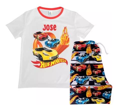 Pijama Short Niña Niño Hot Wheels Algodon MercadoLibre