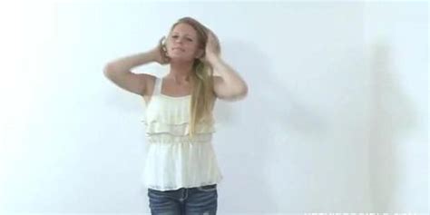 NET VIDEO GIRLS Blonde Calendar Model Audition Tnaflix