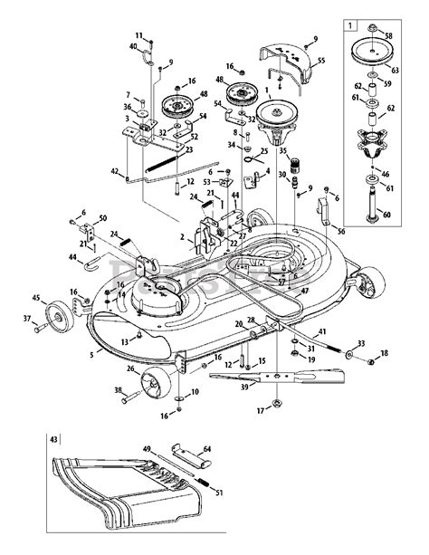 Cub Cadet Riding Mower Deck Diagrams