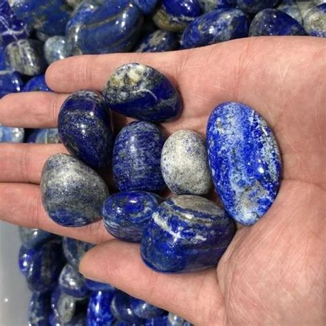 Natural Stone Big Hole Beads Lapis Lazuli Royal Blue For Decoration