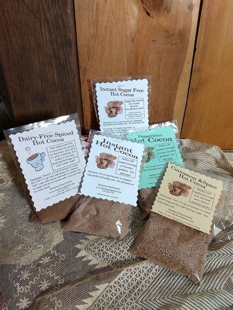 Five Herbed And Spiced Hot Chocolate Cocoa Mixes Set Of Etsy