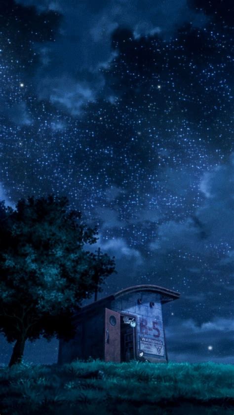 Dark Blue Sky Anime Scenery Wallpapers - Wallpaper Cave