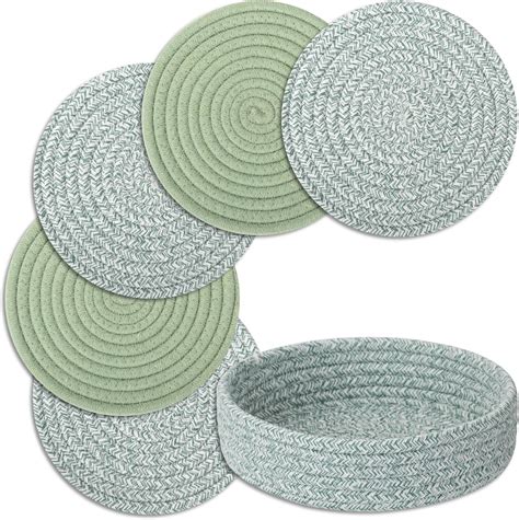 Amazon Trivets For Hot Dishes Pots And Pans Heat Resistant Hot Pads With Storage Basket
