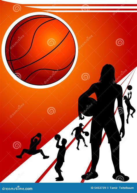 Jogadores de basquetebol ilustração stock. Ilustração de creativo - 5453739