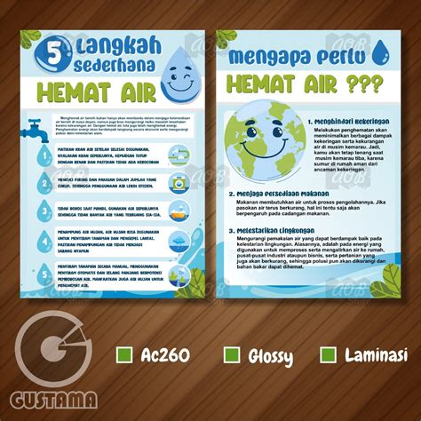 Jual Poster Hemat Air Poster Infografis Hemat Air Laminasi A3 Shopee Indonesia