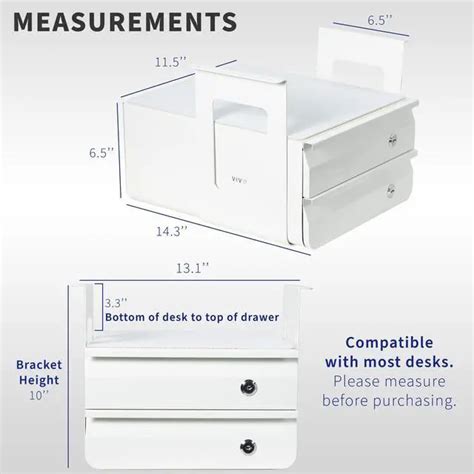vivo white  desk lockable pull  storage drawers workspace