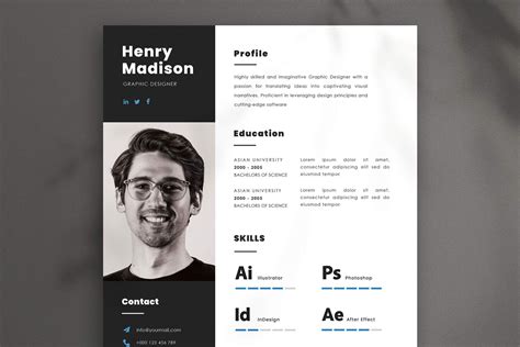 Graphic Designer Resume Graphic By Samanosama123 · Creative Fabrica